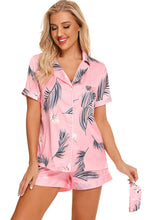 Load image into Gallery viewer, Printed Button Up Short Sleeve Top and Shorts Lounge Set