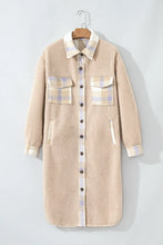 Load image into Gallery viewer, Slit Plaid Button Down Long Sleeve Coat