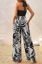 Load image into Gallery viewer, Printed Halter Wide Leg Jumpsuit