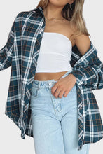 Load image into Gallery viewer, Plaid Collared Neck Long Sleeve Shirt