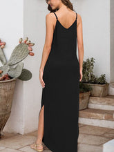 Load image into Gallery viewer, Slit Scoop Neck Sleeveless Dress