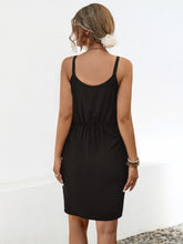 Load image into Gallery viewer, Twisted V-Neck Sleeveless Mini Dress