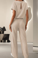 Load image into Gallery viewer, Round Neck Short Sleeve Jumpsuit