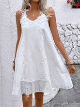 Load image into Gallery viewer, Lace Detail V-Neck Mini Dress