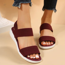 Load image into Gallery viewer, Rubber Open Toe Low Heel Sandals