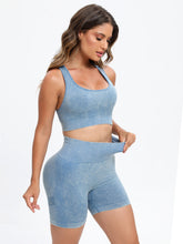 Load image into Gallery viewer, Scoop Neck Wide Strap Top and Shorts Active Set