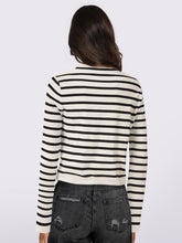 Load image into Gallery viewer, Striped Round Neck Button Up Long Sleeve Cardigan