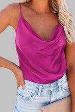 Load image into Gallery viewer, Crisscross Cowl Neck Spaghetti Strap Cami