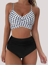 Load image into Gallery viewer, Tied Printed Spaghetti Strap Two-Piece Swim Set