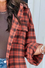 Load image into Gallery viewer, Full Size Plaid Collared Neck Long Sleeve Shirt