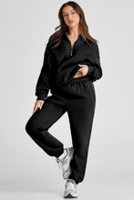 Load image into Gallery viewer, Quarter Zip Long Sleeve Top and Pants Set