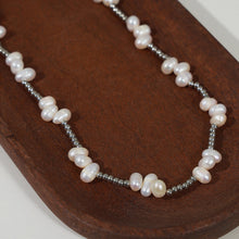 Load image into Gallery viewer, Freshwater Pearl Titanium Steel Bead Necklace