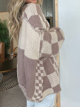 Load image into Gallery viewer, Plaid Open Front Long Sleeve Cardigan