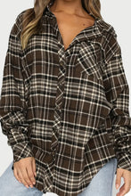 Load image into Gallery viewer, Plaid Collared Neck Long Sleeve Shirt