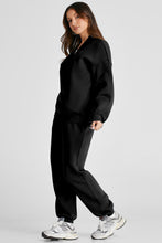 Load image into Gallery viewer, Quarter Zip Long Sleeve Top and Pants Set