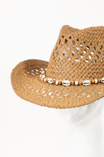 Load image into Gallery viewer, Fame Cowrie Shell Beaded String Straw Hat