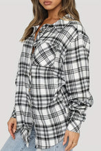 Load image into Gallery viewer, Plaid Collared Neck Long Sleeve Shirt