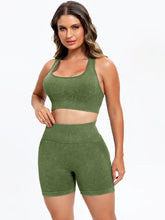 Load image into Gallery viewer, Scoop Neck Wide Strap Top and Shorts Active Set