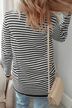 Load image into Gallery viewer, Striped Open Front Long Sleeve Cardigan