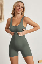 Load image into Gallery viewer, Cutout Scoop Neck Wide Strap Active Romper