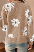 Load image into Gallery viewer, Flower Button Up Long Sleeve Cardigan