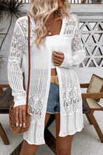 Load image into Gallery viewer, Openwork Open Front Long Sleeve Cardigan