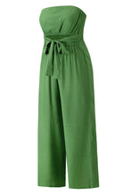 Load image into Gallery viewer, Tied Cutout Tube Wide Leg Jumpsuit