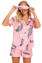 Load image into Gallery viewer, Printed Button Up Short Sleeve Top and Shorts Lounge Set