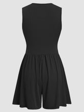 Load image into Gallery viewer, Ruched Plunge Sleeveless Romper