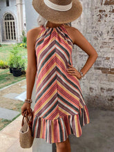 Load image into Gallery viewer, Striped Grecian Neck Dress