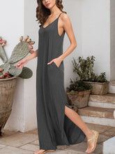 Load image into Gallery viewer, Slit Scoop Neck Sleeveless Dress