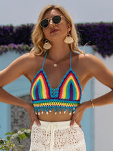 Load image into Gallery viewer, Contrast Halter Neck Swim Top