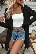 Load image into Gallery viewer, Openwork Open Front Long Sleeve Cardigan