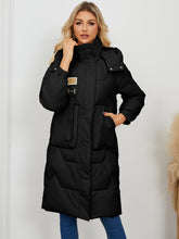 Load image into Gallery viewer, Long Sleeve Longline Hooded Winter Coat