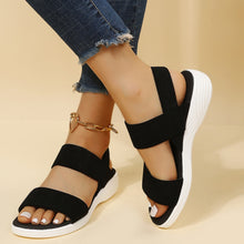 Load image into Gallery viewer, Rubber Open Toe Low Heel Sandals