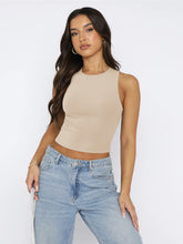 Load image into Gallery viewer, Round Neck Cropped Tank