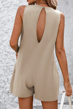 Load image into Gallery viewer, Round Neck Sleeveless Front Pocket Romper