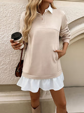 Load image into Gallery viewer, Devine Ruffle Hem Long Sleeve Mini Dress