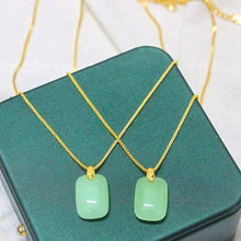 Load image into Gallery viewer, Gold-Plated Natural Stone Pendant Necklace