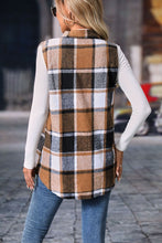 Load image into Gallery viewer, Plaid Button Up Vest Coat