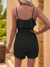 Load image into Gallery viewer, Ruffled Surplice Spaghetti Strap Romper