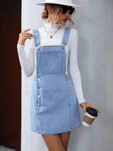 Load image into Gallery viewer, Wide Strap Denim Overall Dress