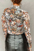 Load image into Gallery viewer, Floral Mock Neck Long Sleeve Top