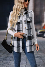 Load image into Gallery viewer, Plaid Button Up Vest Coat