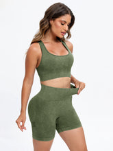 Load image into Gallery viewer, Scoop Neck Wide Strap Top and Shorts Active Set