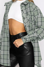 Load image into Gallery viewer, Plaid Collared Neck Long Sleeve Shirt