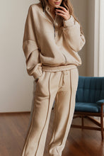 Load image into Gallery viewer, Zip Up Long Sleeve Top and Pants Set