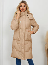 Load image into Gallery viewer, Long Sleeve Longline Hooded Winter Coat