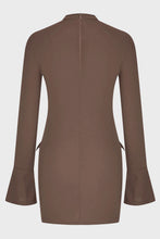 Load image into Gallery viewer, Mock Neck Long Sleeve Mini Dress