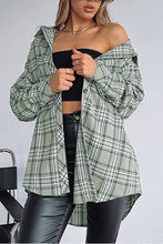 Load image into Gallery viewer, Plaid Collared Neck Long Sleeve Shirt